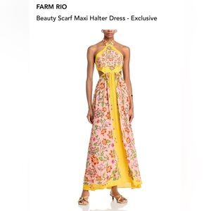 FARM Rio Vibrant Floral Maxi Dress - Yellow and Pink